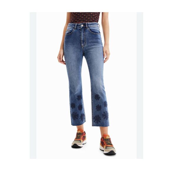 Desigual flower jeans size 36 (us XS) - Picture 1 of 6